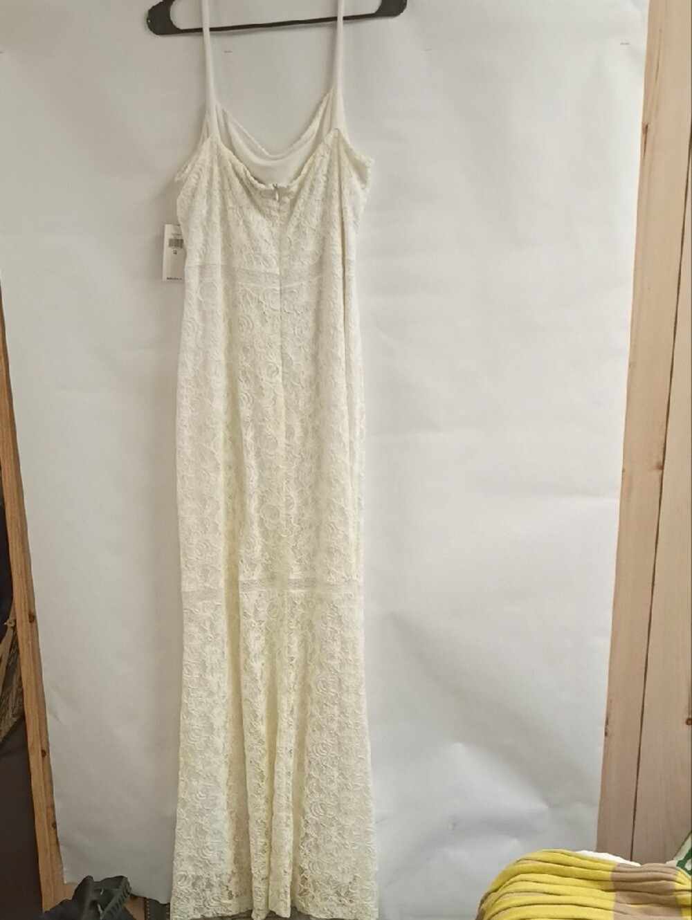 Lauren Ralph Lauren Ivory Lace Cowl-Neck Wedding Maxi Dress - Picture 6 of 7